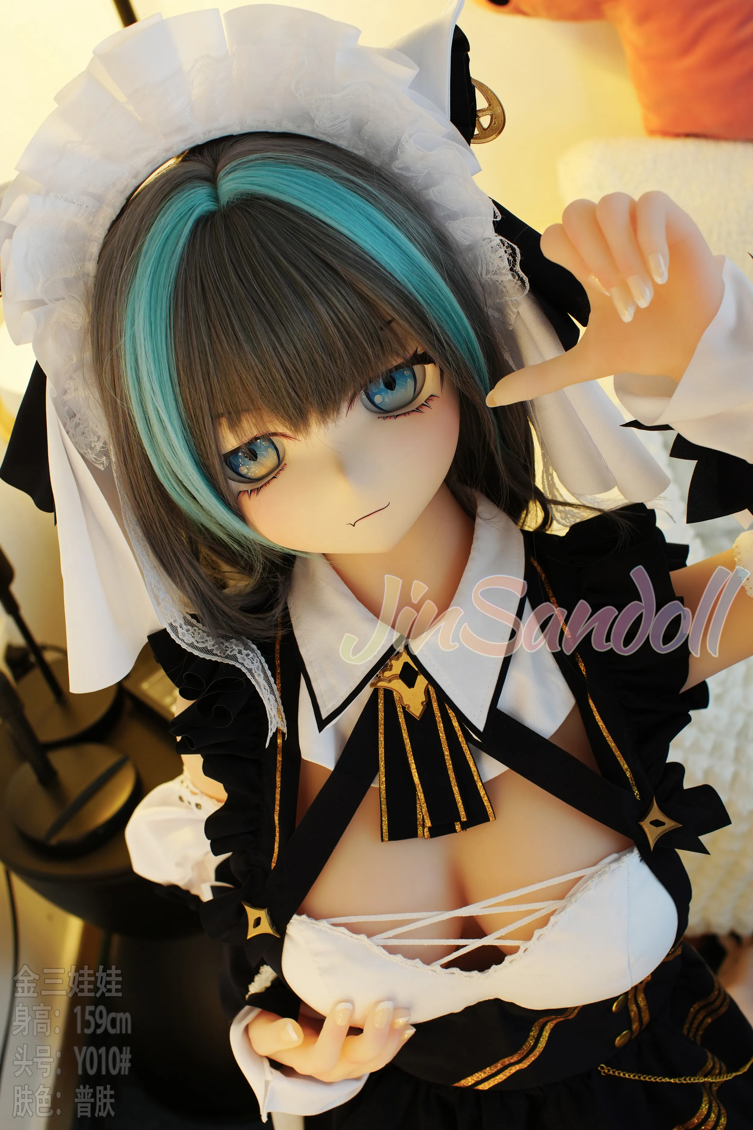 159cm (5ft3) H-Cup Poupée d'amour réaliste style anime Tête en PVC + corps en S-TPE Poupée sexuelle Tête #Y010